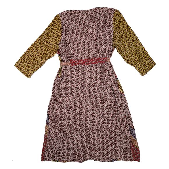 Cabi Poet Patchwork Open Front Waist Tie Kimono Duster Size Small - Picture 2 of 9